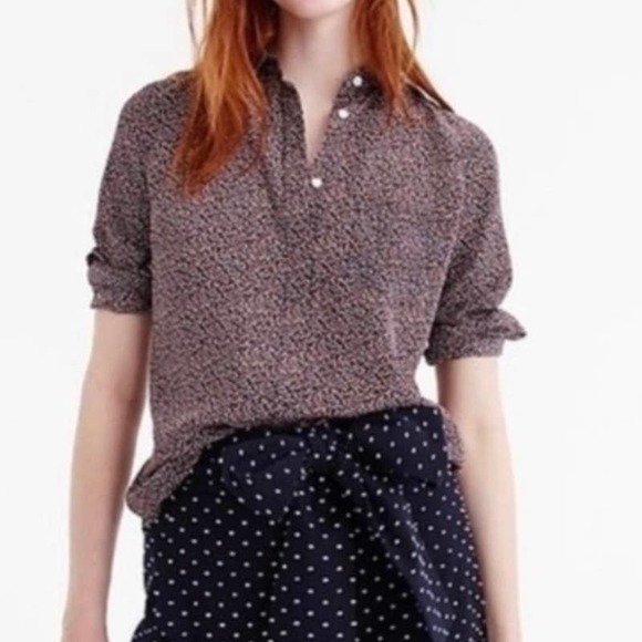 J. Crew Tops - J Crew silk confetti button down blouse